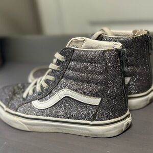 Vans Kids Glitter High-Top Sneakers - silver
